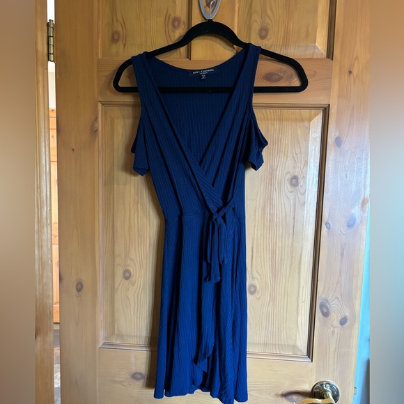 Dark Blue Dress with Cut Out Shoulders, One Clothing Los Angeles - Picture 2 of 5